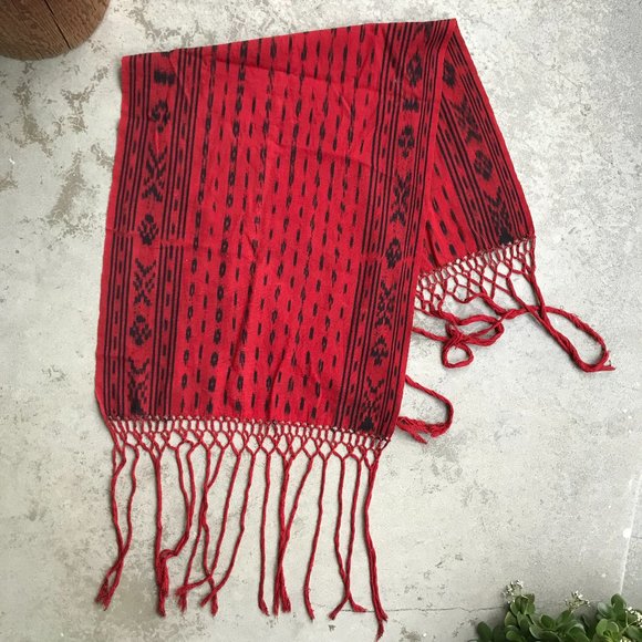 Vintage Handwoven Mexican Cotton Wrap - Picture 1 of 4